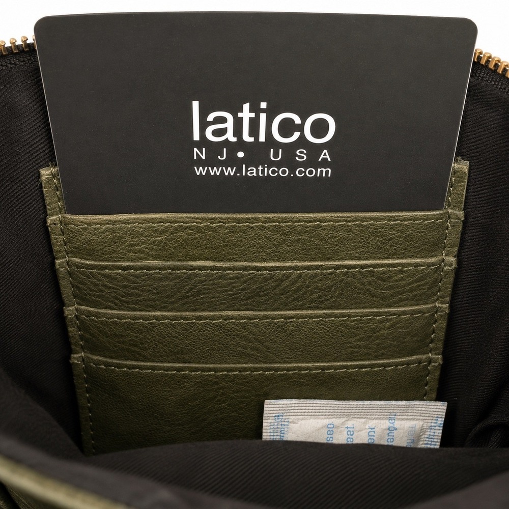 Latico Harbor Moss Full Grain Leather Crossbody Bag Purse 3105 - Picture 4 of 6